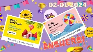Amazon funzone quiz today | 02-01-2024 | Amazon funzone jackpot today | Answers