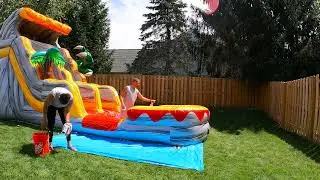 Raptor waterslide tear down