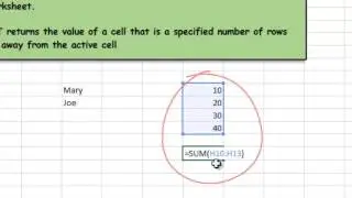 How to use the Offset Function in Excel