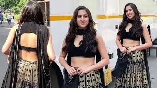 Sara Ali Khan Flaunts Her Hot Figure In Black Back Less || V Media Entertainment