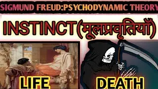 Sigmund Freud|Psychodynamic theory of personality|Instinct|Life & Death instinct|Types of instinct|