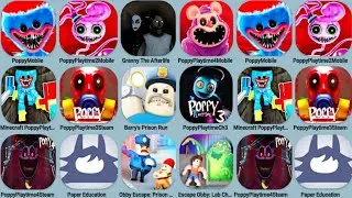 Poppy Playtime Minecraft, Poppy 2, Poppy 3, Poppy 4 Steam, Barry's Prison Run, Paper Education, Obby