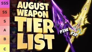 AUGUST WEAPONS P2W/F2P DPS SPEARS TIERLIST HOW TOP TIER ARE THEY - Solo Leveling Arise