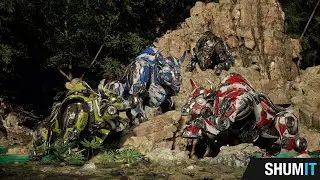 Cinematic preview: Sci-fi Bison. Gameready character