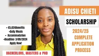 ADISU CHIETI PESCARA 2024 SCHOLARSHIP COMPLETE APPLICATION PROCESS| SCHOLARSHIPS IN ITALY