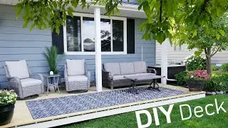 Ground Level DECK Build in 2023 - Full Step by Step