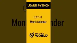 Month Calendar in Python.Python for Beginner.#pythontutorial #shortsyoutube #viral