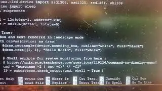 Raspberry PI with I2C OLED display