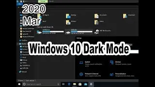 Enable dark mode in windows 10 