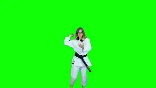 Karate Middle Finger Meme Green Screen