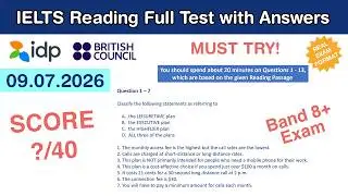 IELTS General Reading Practice Test with Answers 09.07.2026 - Test 