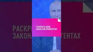 РАСКРЫТА ЦЕЛЬ ЗАКОНА ОБ ИНОАГЕНТАХ 
