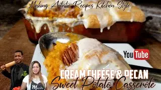 CREAM CHEESE & PECAN SWEET POTATO CASSEROLE + MARSHMALLOWS ❤