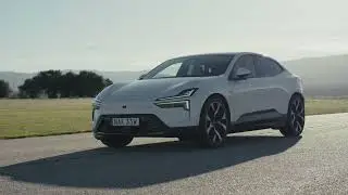 Polestar 4 in Snow with Performance Pack static and details