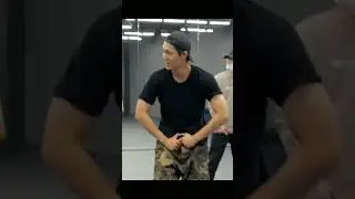 Kai in black t-shirt | Love Shot Dance Practice behind #kai #exo