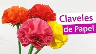 💐 Clavel de papel paso a paso. Ramo de claveles de papel fáciles.