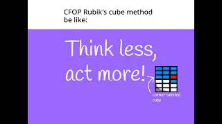CFOP Rubik's cube method be like: