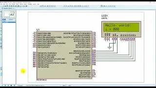 Proteus Simulation - Interfacing PIC18F46K22 microcontroller with 1602 LCD - MPLAB XC8
