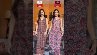 Myntra vs Meesho || Meesho kurta set under 500 || #myntravsmeesho #meeshofinds #myntra #ytshorts