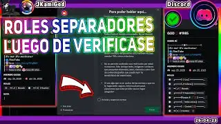 🟣 Dar autoroles separadores al entrar al server, solo al Verificase en las Reglas💠 Discord 📡JKamiGod