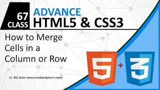 How to Merge Rows and Columns in HTML Table - Website Designing for Beginners
