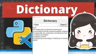 Dictionary application Tkinter Python using Visual Studio Code with source code
