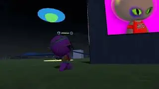 Alien Boy in Virtual Reality Driving Cars and Rowing Kayaks