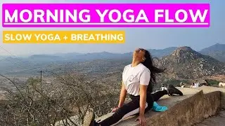 10 min Morning Yoga Flow | Everyday Yoga Routine |feel Great |All Levels | No Props| Gangothriyogini