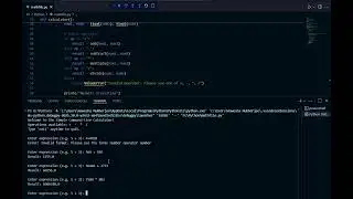 Calculator using python script 