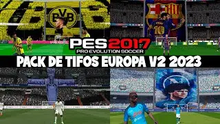 NUEVO PACK DE TIFOS V2 EL DEL REAL MADRID ES BELLISIMO😍PES 2017 PARA TODOS LOS PARCHES😍