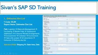 SAP SD Outbound Delivery Reports PART1