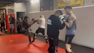 Static Brings the Thunder! MMA Sparring Clip vs Sambo Fighter!