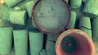 Perfect Green Sand Crumble | Smooth Floor Cracking ASMR Green Sand + Floor Crumbling |