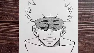 How to draw Gojo | Easy anime sketch | Easy to draw for beginners