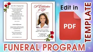 Editable PDF Funeral Program Templates