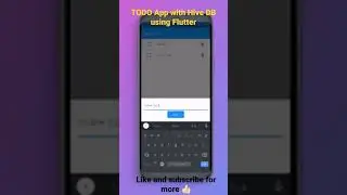 Create Todo App with Hive DB using Flutter 🍃 