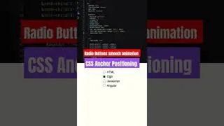 Radio Buttons animation using CSS Anchor Positioning 