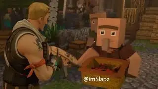 FUCKING FORTNITE BOY KILLS VIRGIN MINECRAFT VILLAGERS (SAD 😥😥😥😥😥😥 :(( )