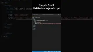 Simple Email Validation in JavaScript - JavaScript Tutorial For Beginners 2022