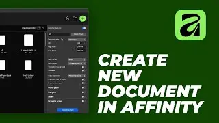 New Document in Affinity Photo, Designer & Publisher