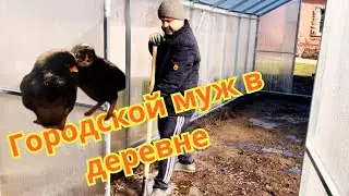 Деревенские хлопоты белорусской семьи. Без  работы в деревне нельзя!