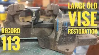 workshop every day user , super heavy duty antique record 113 vice , giant vise