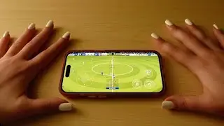 ASMR Playing Dream League Soccer + gum chewing