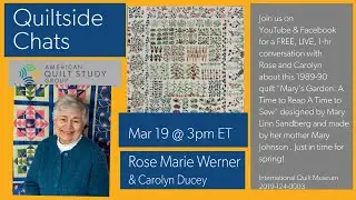 Quiltside Chats - Episode 13 - Rose Werner