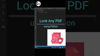 Lock any pdf using python | python projects | security purposes #shorts