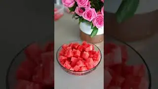 fresh watermelon juice 🍉, homemade with a blender