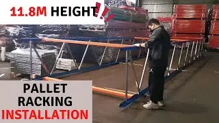 Pallet Racking System Installation | 11.8m Upright Frame!