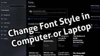 How To Change Font Style in Computer || How to change the default Windows 11 Pro system font | 2024