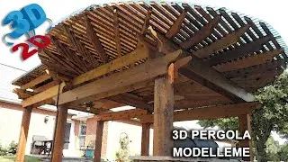 3ds Max Peyzaj Tasarım Projesi Pergola Modelleme