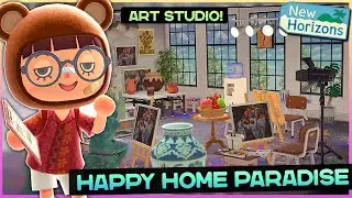 CREATING AN ART STUDIO 🎨 for Skye! | Animal Crossing New Horizons